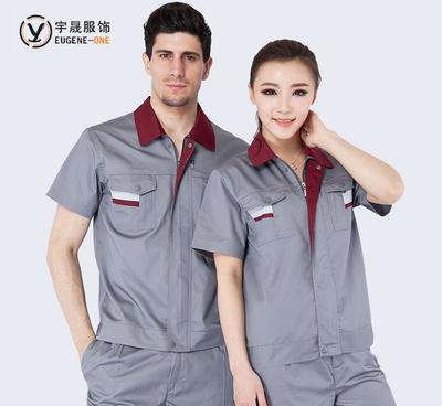 【惠州廠家定做短袖工程服 勞保工作服 員工工裝 工衣可印繡LO】價格_廠家_圖片